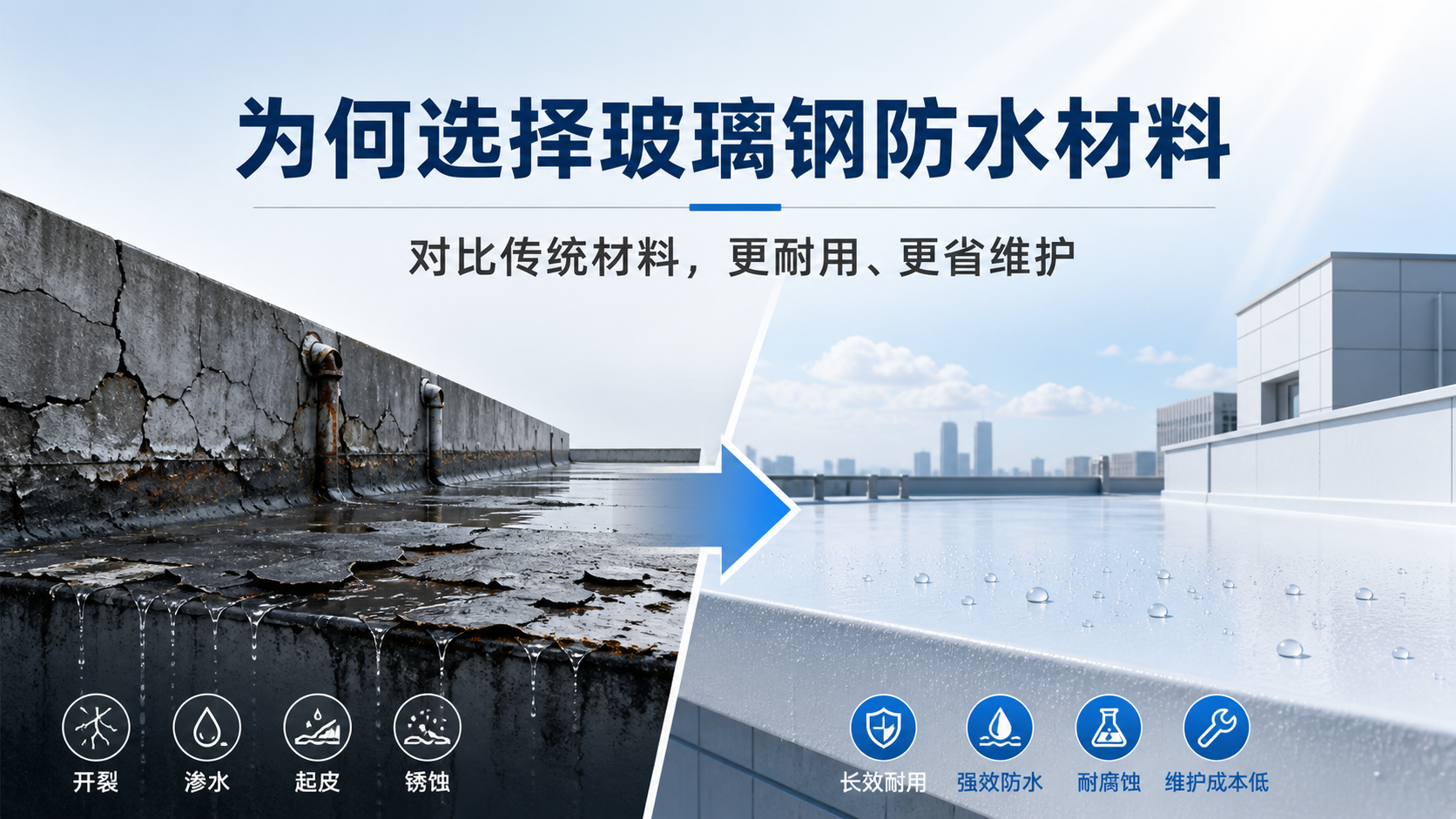 在儋州，为何选择玻璃钢防水材料而非传统材料